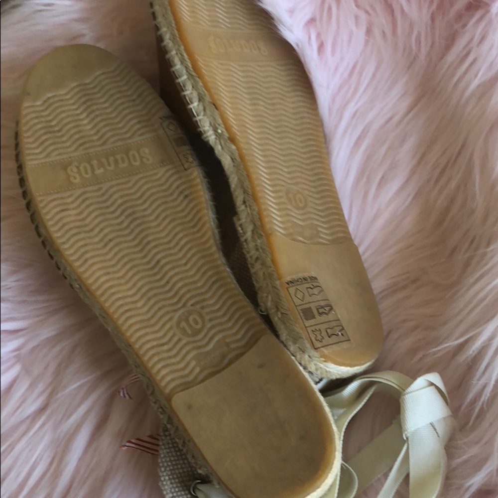 🆕 Soludos Leather Tan Sandal Espadrille - Picture 4 of 4